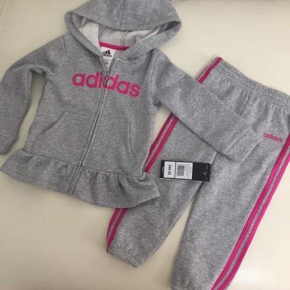 adidas Other - Adidas baby girl cute warm hoodie set